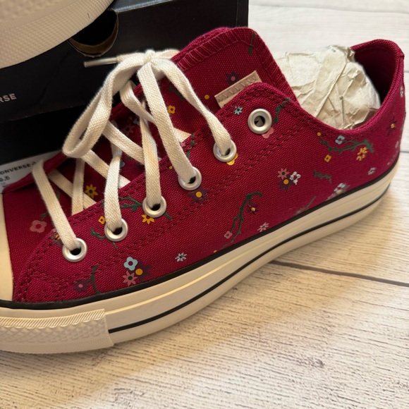 Converse Shoes - Converse Women’s Maroon Floral Sneakers